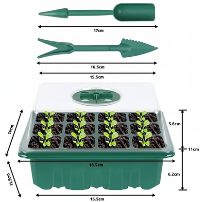 Lot de 5 kits de germination - 12 cellules avec dôme d'aération