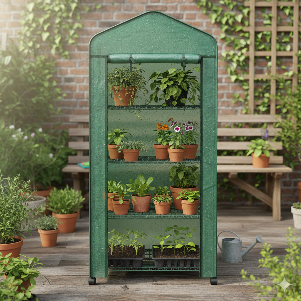 Serre de balcon 4 niveaux - 69 x 50 x 165 cm