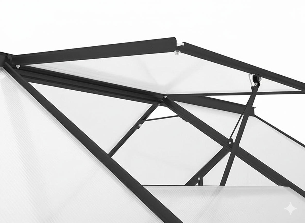 Serre de jardin 4,8m² en Aluminium et Polycarbonate