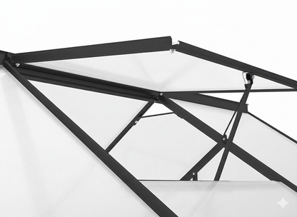 Serre de jardin 4,8m² en Aluminium et Polycarbonate