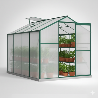 Serre de jardin 4,8m² en Aluminium et Polycarbonate