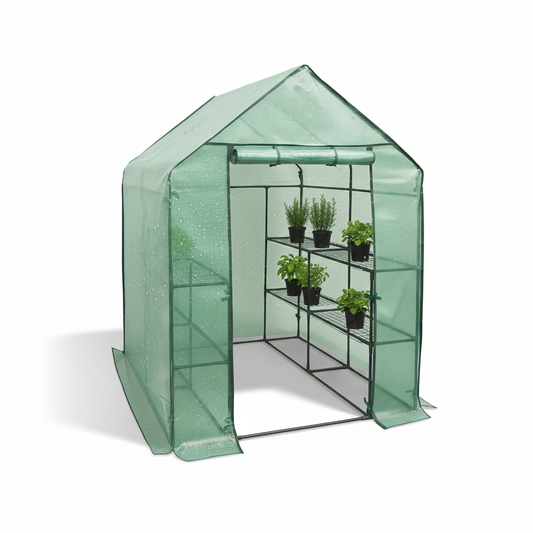 Serre de jardin carrée 2m² - 143 x 143 x 195 cm