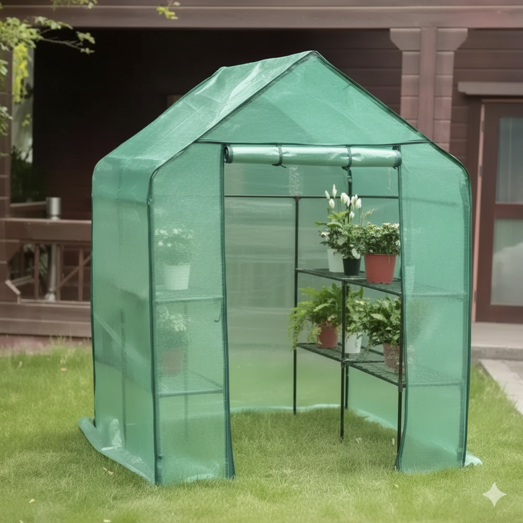 Serre de jardin carrée 2m² - 143 x 143 x 195 cm