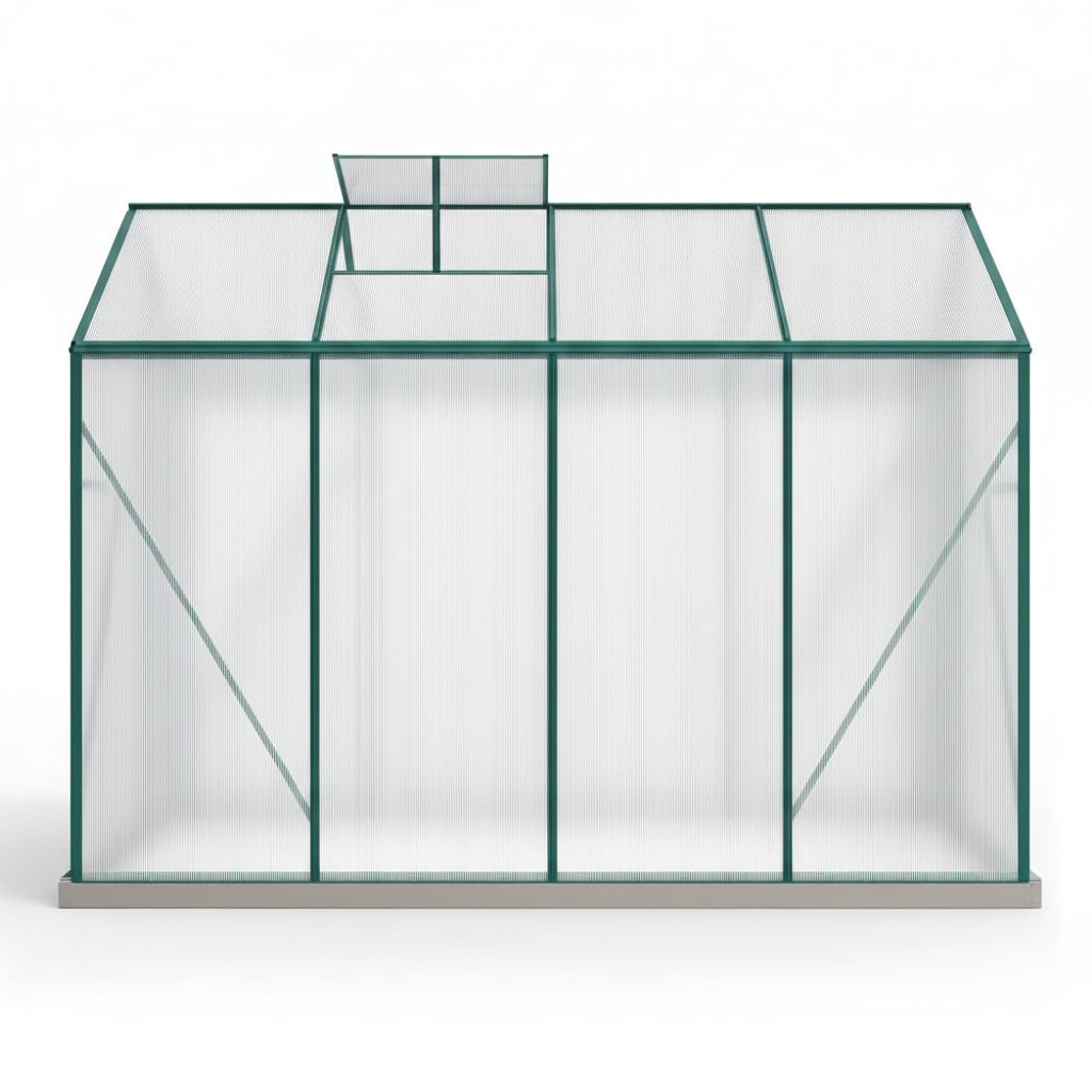 Serre de jardin 4,8m² en Aluminium et Polycarbonate