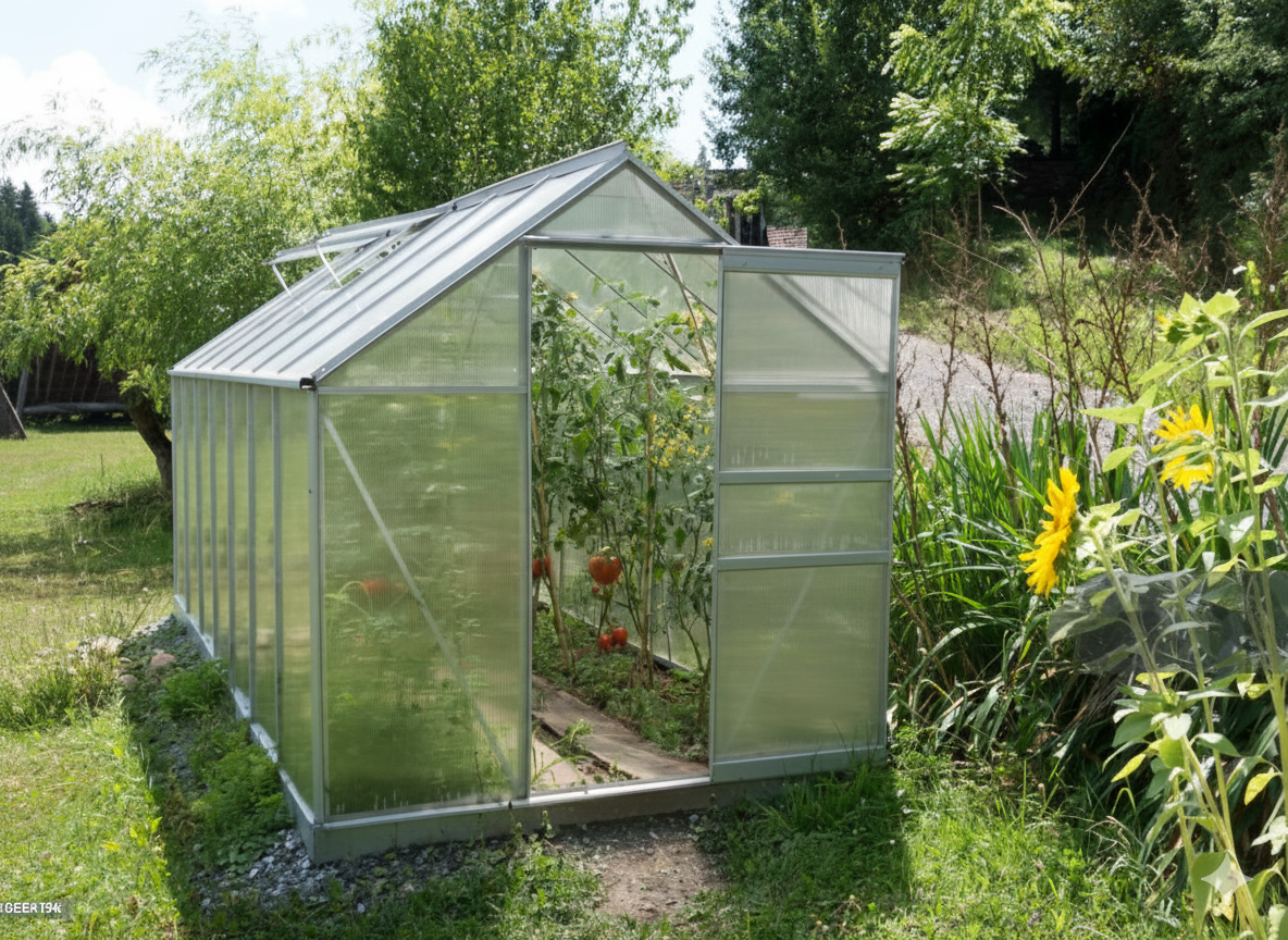 Serre de jardin 4,8m² en Aluminium et Polycarbonate