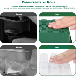 Lot de 5 kits de germination - 12 cellules avec dôme d'aération